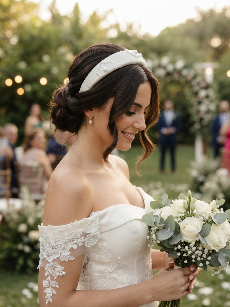 Diadema novia Carlota